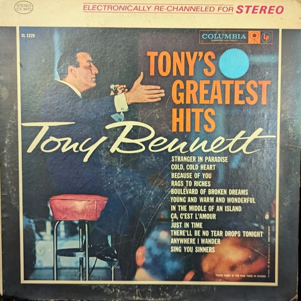 Tony Bennett Tony's Greatest Hits Vinyl Record LP Album Columbia Records VG+ VTG - Picture 1 of 2
